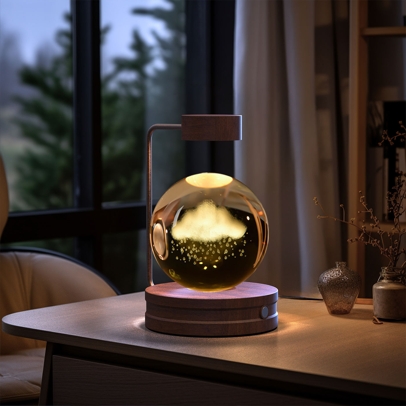 Crystal Ball Cosmic Dinosaur Indoor Nightlight