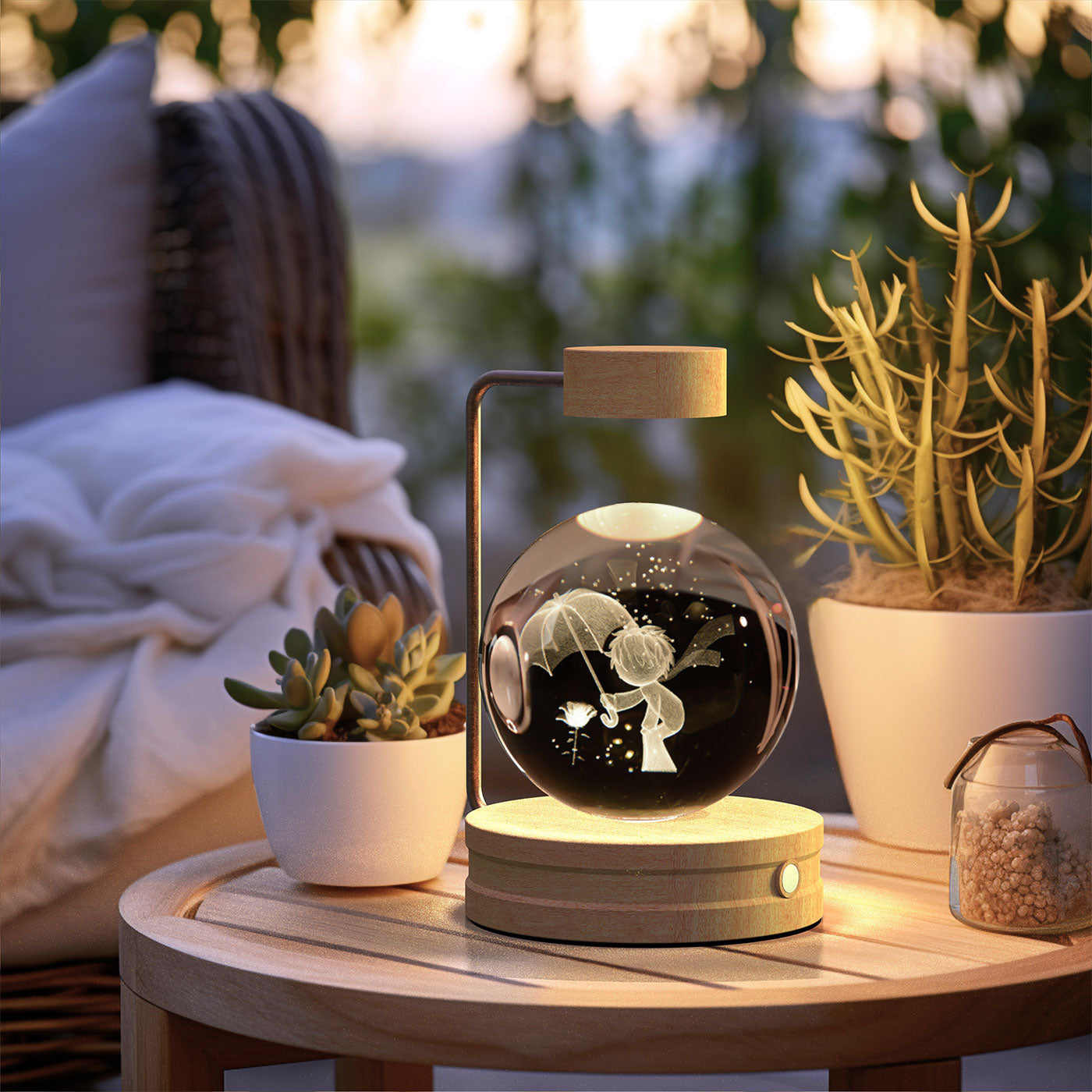 Crystal Ball Cosmic Dinosaur Indoor Nightlight