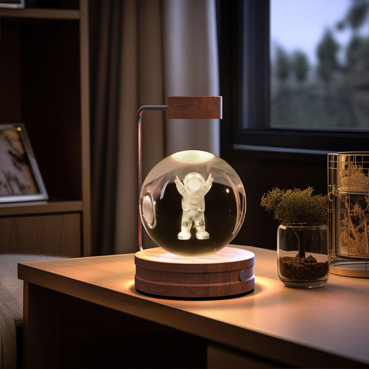 Crystal Ball Cosmic Dinosaur Indoor Nightlight