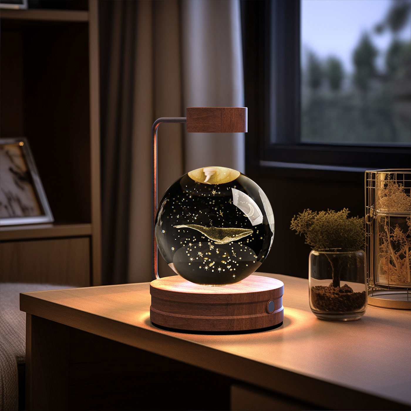 Crystal Ball Cosmic Dinosaur Indoor Nightlight