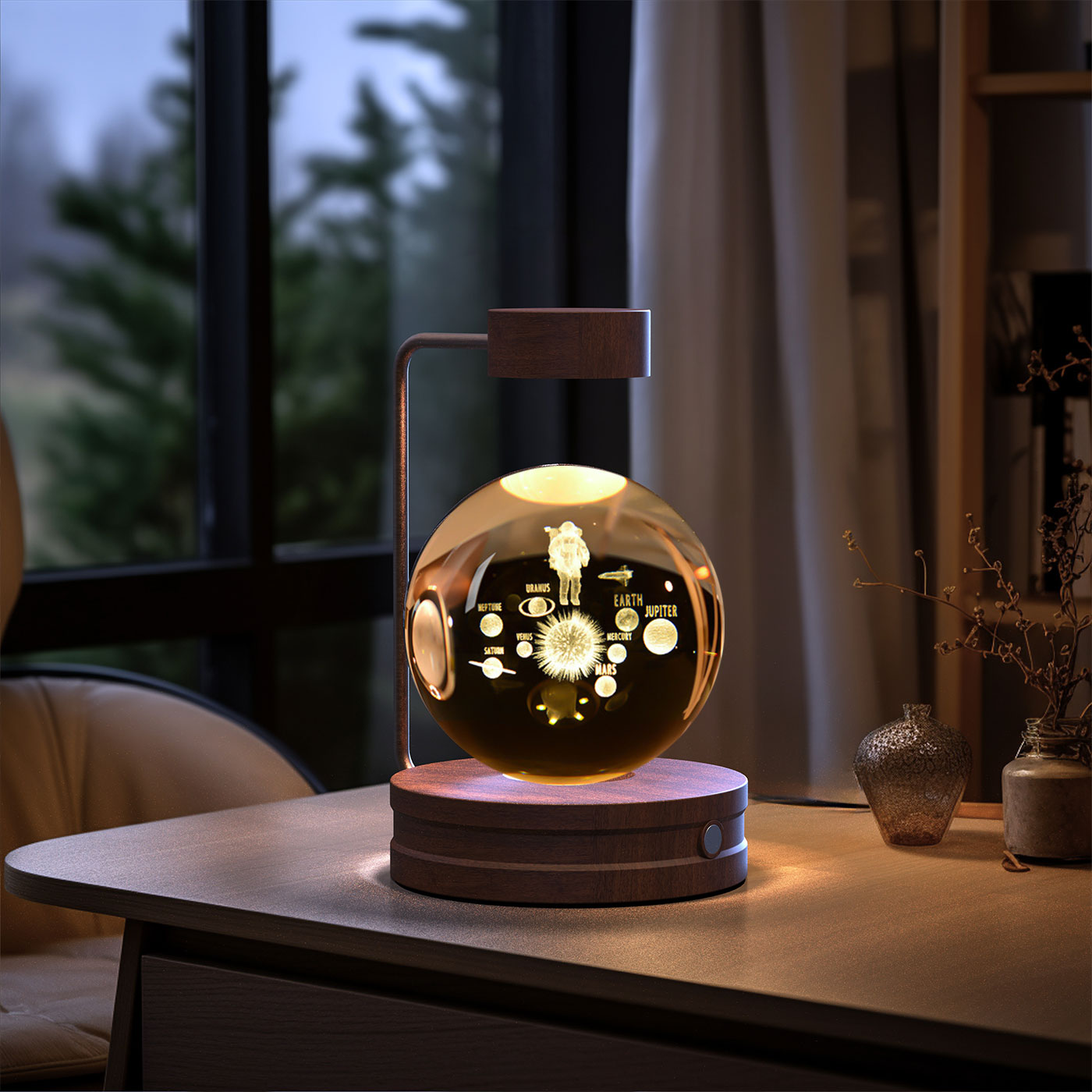 Crystal Ball Cosmic Dinosaur Indoor Nightlight