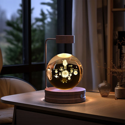 Crystal Ball Cosmic Dinosaur Indoor Nightlight