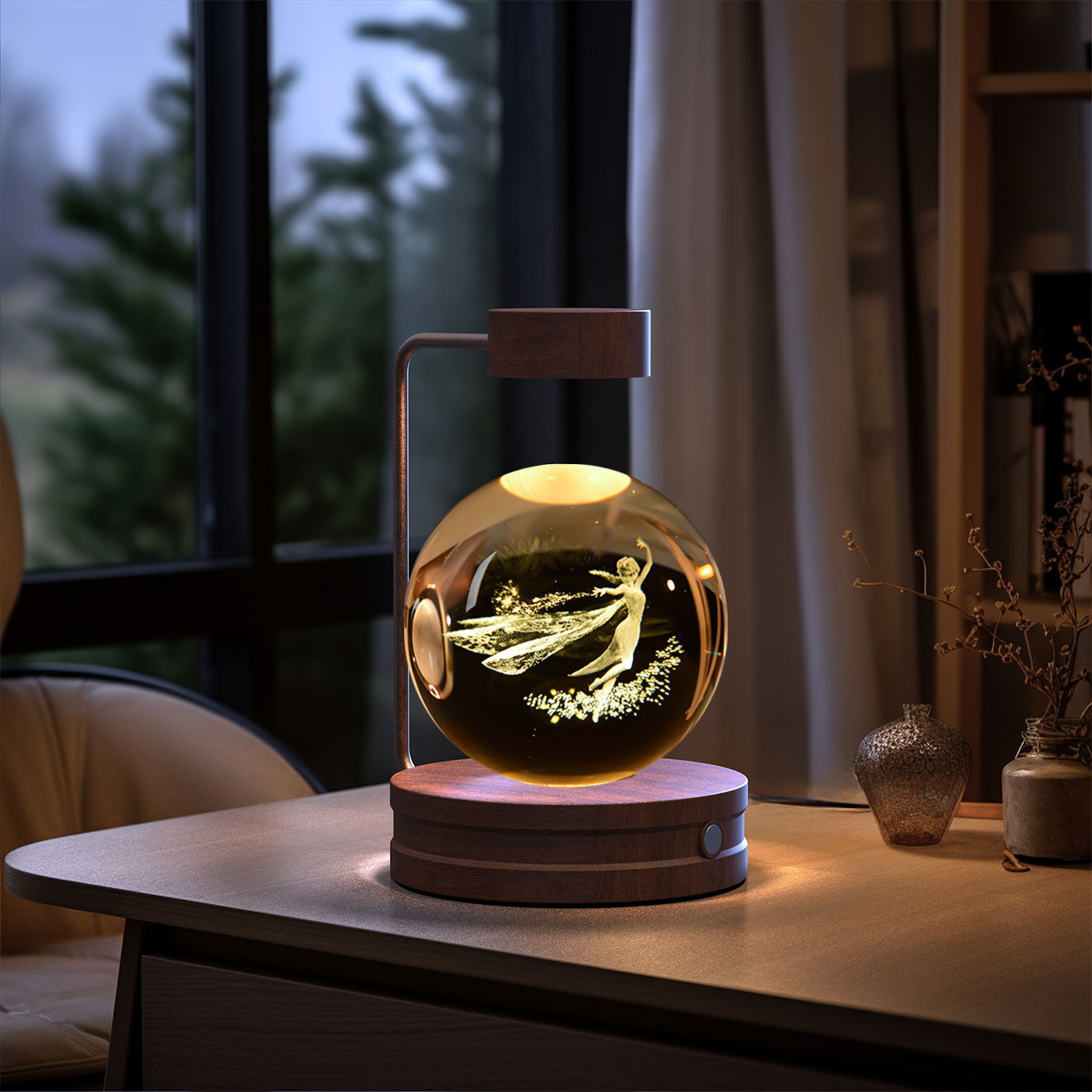 Crystal Ball Cosmic Dinosaur Indoor Nightlight