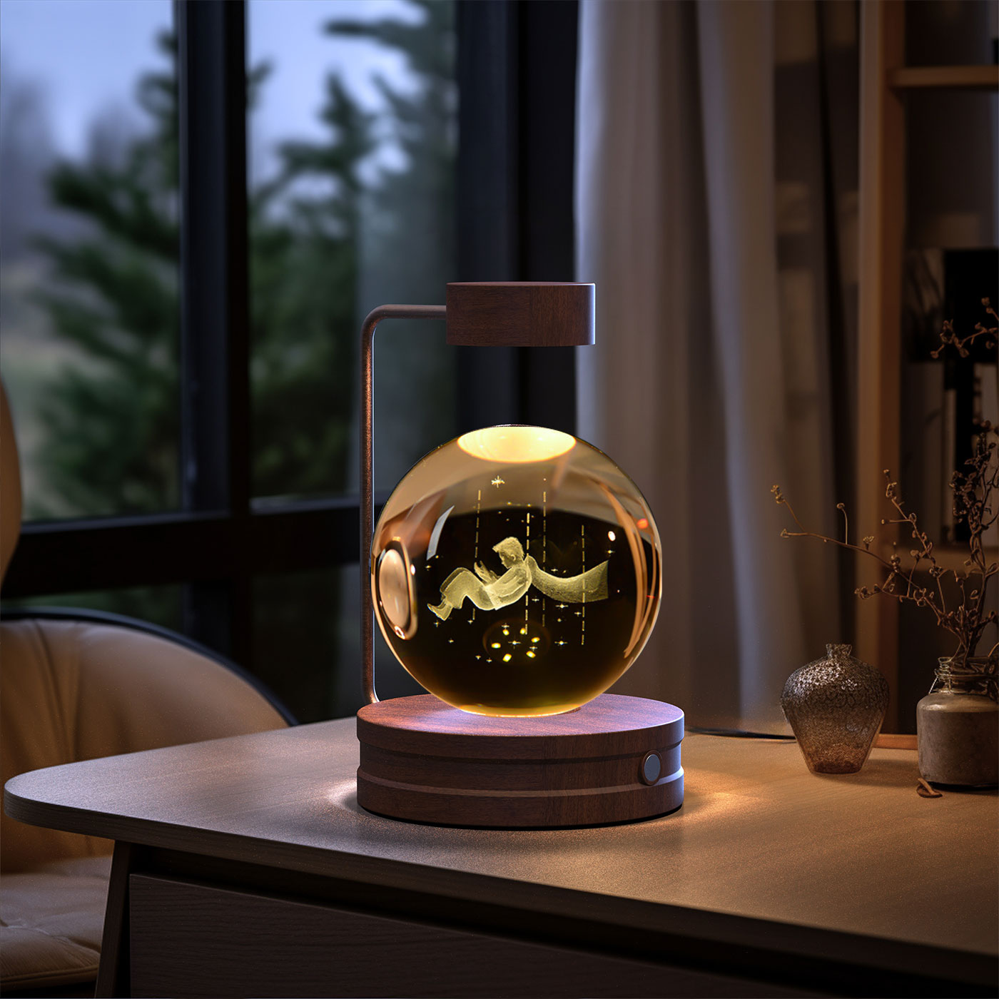 Crystal Ball Cosmic Dinosaur Indoor Nightlight
